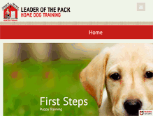 Tablet Screenshot of leaderofthepackhomedogtraining.com
